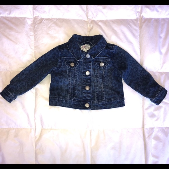 Cheetah Print Denim Jacket (6-9m) - Picture 2 of 6
